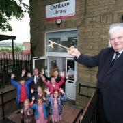 Cllr Albert Atkinson reopens Chatburn Library