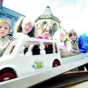 SAFETY: Pupils of St Cuthbert’s Primary School, Darwen watching a model simulation of a car crash