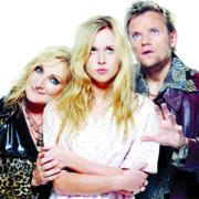 STAGE STARS: Lesley Sharp and Marc Warren with Diana Vickers