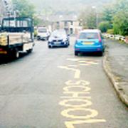 SLOW DOWN! The road outside St Peter’s RC Primary School