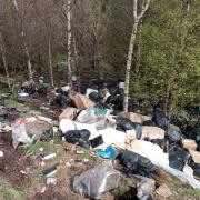A 2020 fly-tipping in  Bacup Road in Burnley