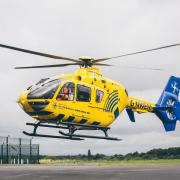 Collision: A road has been closed and the North West Air Ambulance Called into action