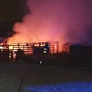 Fire: The blaze occured at an allotment in Hyndburn