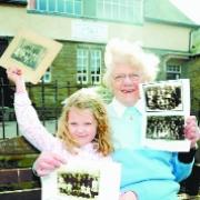 ACROSS THE YEARS: Former pupil Muriel Pollard with granddaughter Darcey Mae Smith, who attends the 100-year-old Salterforth Primary School. Muriel is helping to organise the centenary celebrations.