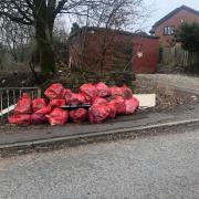 Deborah collected 25 bags of rubbish from the site - and there is still more rubbish there