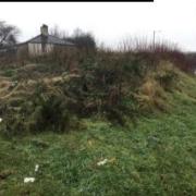 The 'hummocky' piece of land near Burnley Barracks Station