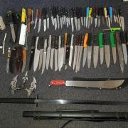 The knives were recovered from Burnley's knife bin
