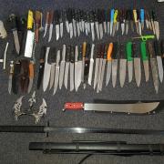 The knives were recovered from Burnley's knife bin