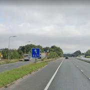 Why was part of the M65 closed on Sunday night?