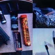 Some of the items found in the mans house. Photo: Nelson, Brierfield and Barrowford Police / Facebook