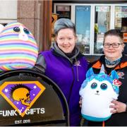 Funky Gifts in Colne: Becca Barker (left) and Anne Barker