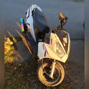 The bike which was seized by police yesterday