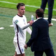 Jack Grealish is congratulated by Gareth Southgate after the 1-0 win against the Czech Republic