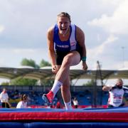 Holly Bradshaw celebrates clearing 4.90m