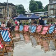 Empty deckchairs at Darwen Day