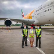 Emirates’ flagship A380 returns to Manchester Airport (Emirates Airline)