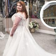 Emily in a wedding dress on Say Yes To The Dress Lancashire (Photo: TLC/Google Maps)