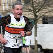 Ron Hill running with the Clayton-Le-Moors harriers