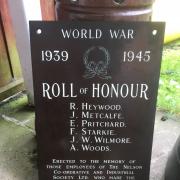 This plaque was found in a garage in Brierfield and was heading for the skip