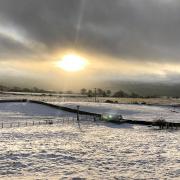 Picture taken with permission from the Twitter feed of @LauraRooney24 of snow in Pendle in Lancashire in 2019 (PA/ Laura Rooney)