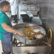 Takeaway unveils Blackburn's biggest 'kebab frying pan'