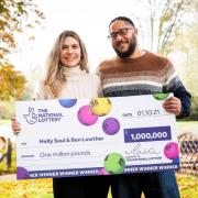 Holly Saul and Ben Lowther, from Cambridge, who have won £1m in a EuroMillions draw on October 1 (PA/ Camelot)