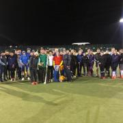 Anna Toman with the all senior players at Clitheroe and Blackburn Hockey Club