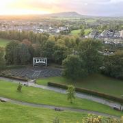 Clitheroe Castle grounds and bandstand