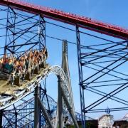 The Big One and Icon, Blackpool Pleasure Beach's newest rollercoaster (Blackpool Pleasure Beach/PA)