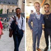 Lucien Laviscount and Dan Carter at The Firepit in St Annes, and a still from Emily in Paris