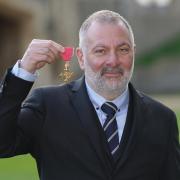 Line Of Duty creator Jed Mercurio after receiving his OBE medal during an investiture ceremony at Windsor Castle. Picture date: Tuesday February 1, 2022.