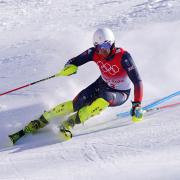 Great Britain's Dave Ryding competes in the Men's Slalom during day twelve of the Beijing 2022 Winter Olympic Games at the Yanqing National Alpine Skiing Centre in Beijing, China. Picture date: Wednesday February 16, 2022.