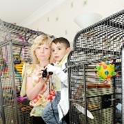 CAGE: Jennifer and grandson Tyler with Monty’s empty cage