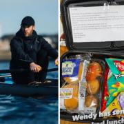Jordan North's mum, Wendy, has sent him a packed lunch ahead of today's Comic Relief row to Burnley