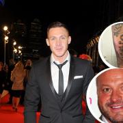 Kirk Norcross got a tattoo in memory of his late father. Inset is Mick Norcross.