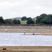 SO LOW: Rivington reservoir was way below its normal summer level before the rain fell in July