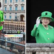 AJ Odudu wears ‘matching green outfit’ with the Queen at Platinum Jubilee party
