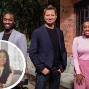 George Clarke's Flipping Fast  presenters. Inset is Harriet Swan from Morecambe.
