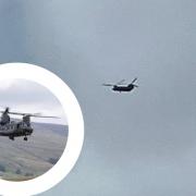 Boeing Chinook helicopters have been spotted in East Lancashire