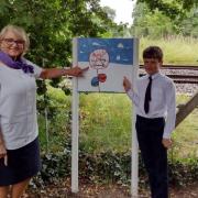 9-year-old school boy designs railway safety sign to keep pedestrians safe