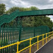 The new footbridge at Bamber Bridge