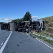Motorway closed to due lorry crash
