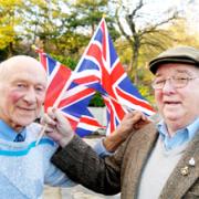 PROUD: Bob Holdsworth and Des Owen will cheer on the Duke of Lancaster soldiers next week