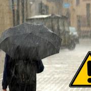 A rain warning has been issued overnight