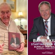 Former Burnley FC chairman Barry Kilby with his book ‘Starting From Scratch – Burnley Football Club, Business and Prostate Cancer’.