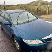 The Mazda which was pulled over by police in St Annes