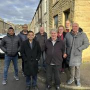David Gallear, front right, with Pendle Council leader Nadeem Ahmed, front left, is a new Councillor