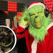 The Grinch and his dog at Darwen School of Music