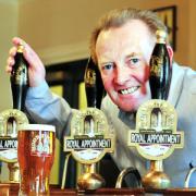NEW ALE Managing director David Grant with a pint of Moorhouse’s new beer Royal Appointment