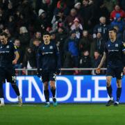 Blackburn Rovers players after the Bristol City equaliser